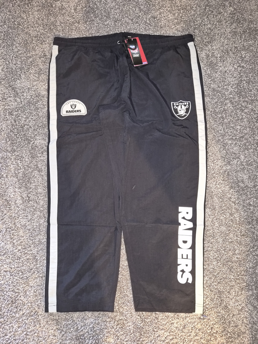 Riders by Lee Black Jogger Pants with White Side Stripes and Print
